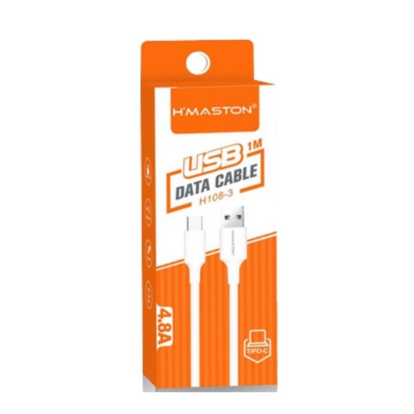 Cabo USB Tipo V8 com 1m H108-1 Preto